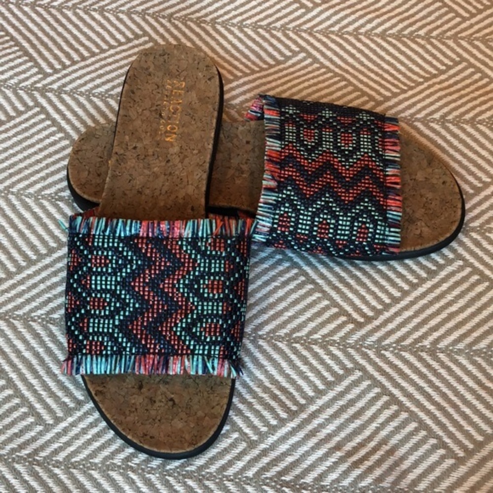 Kenneth Cole Reaction Fringe Sandal Slides